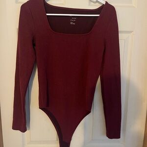 a new day Burgundy Long Sleeve Bodysuit